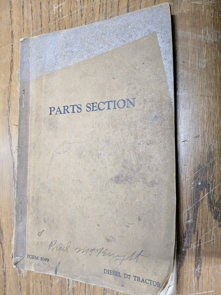 Caterpillar Diesel D7 Tractor, Parts Catalog, 1944 War Department, Corps of…