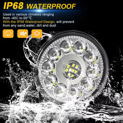 Pair 3.3” Round LED Spot work Lights Fit Caterpillar Construction Equipment