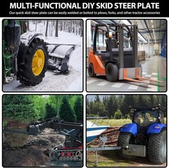 1/4″Thick Steel Mount Plate Mini Skid Steer Adapter Loader Quick Tach Attachment