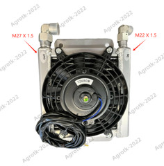 AGT Radiator Plus Hydraulic Oil Cooler Fan For H12/QH12Mini Excavator Attachment