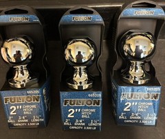 3 PACK FULTON Cequent Chrome 2″ Hitch Ball 3/4 Shank x 1-1/2 3500 LB