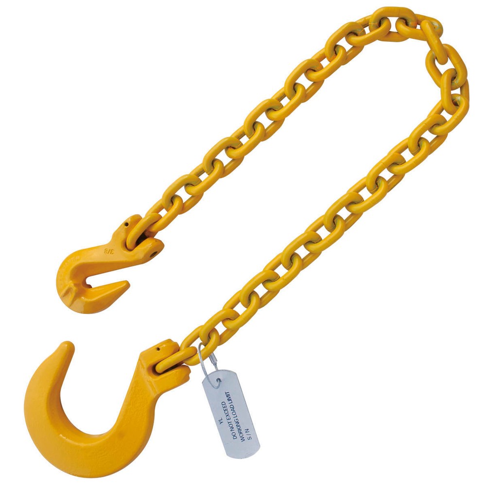 5/16″x3′ G80 Recovery Chain with Foundry Hook and Grab Hook
