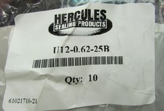 Hercules Polyurethane Hydraulic U-Seal, ID .625″ x OD .875″ x .250″ 5000 PSI