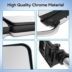 Chrome Door Mirror fit for 2011+ Hino 238 258 268 338 Semi Trucks Left Driver Si