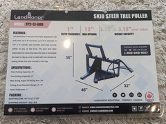 LandHonor Skid Steer Tree Puller Attachment TP2-13-08D Universal Fit