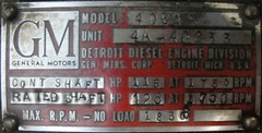 General Motors Detroit Diesel Engine PTA-1SD-50 Unit 4A-40233 Used