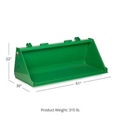 Titan Attachments 5FT Dirt Bucket Attachment Fits John Deere Hook And Pin