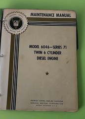 1942 WWII Sherman Tank GM Diesel Engine Series 71 Maintenance & Repair Manual