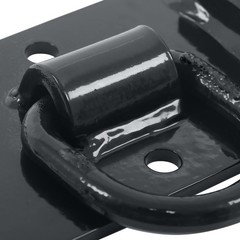 2 Pack Tractor Bucket Hooks with Tie down Ring, Grade 70 Forged Steel Black