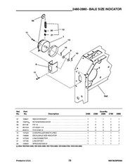 Variable Chamber Round Balers Service Parts Manual Gehl 2480 2580 26802 780 2880