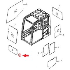 Glass Thickness 0.12″ 20Y5451812 fits Komatsu PC130