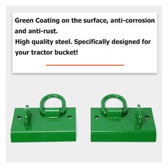 For John Deere 1025R 2032R 3320 2520 2210 Compact Tractor Bucket Hooks D Rings