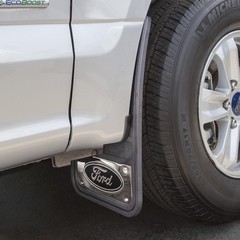 Plasticolor 001837R01 Ford Oval Chrome Plated Heavy-Duty Black Front 12 X 22