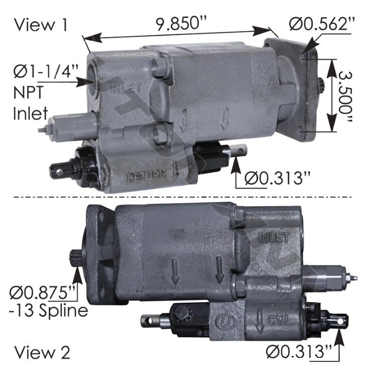 Dump Pump G102 Direct Mount Part# G102, 761.G1021