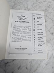 CHEVY VAN SPORTVAN SERIES 10-30 ST 140-71 SERVICE MANUAL REPAIR MAINTENANCE SHOP