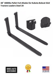 48″ Pallet Fork Blade Set For Kubota Bobcat Skid Tractors Steel High Quality -pr