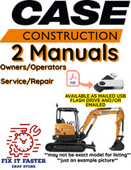 CASE CX36B MINI MIDI CRAWLER EXCAVATOR OWNERS SERVICE REPAIR SHOP MANUAL PDF USB