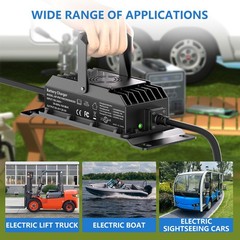 CHICNOD 48V100Ah LiFePO4 Bluetooth Battery w/ 58.4V 20A Charger for Golf Cart RV