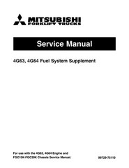 Mitsubishi Forklift FGC 4G63 4G64 6G72 LP / GAS SERVICE REPAIR SHOP MANUAL CD