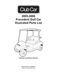 2005 2006 Gas & Electric Service Parts Manual Club Car Precedent 0406P