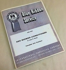International Ih 990 Mower-Conditioner Service Shop Repair Manual Unit Overhaul