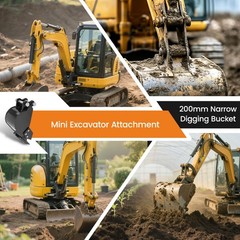 7.87 Inch Narrow Trench Bucket for TYPHON AGT 0.8-2Ton Mini Excavator Attachment