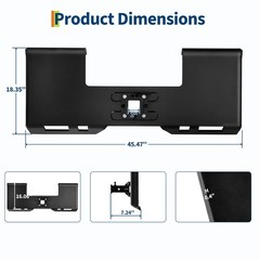 3/8″ Thick Skid Steer Mount Plate Quick Attachment w/2″ Removable Hitch Receiver