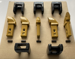 NEW LOT OF (5) PCS. OF KENNAMETAL CJ-2 CARBIDE DRILLING TEETH WITH (5) POCKETS