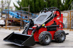 870kg Mini Skid Steer Loader MS380 23HP Dual Pump Wheeled Skid Steer Free Ship