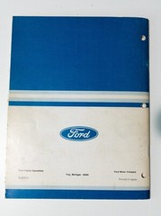 Ford 1700 & 1900 Tractor Draft Control Series Tractors Operators Manual by Ford