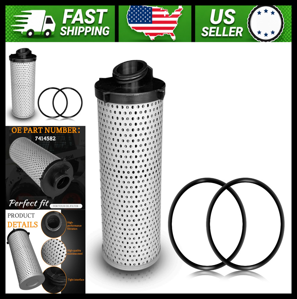 Hydraulic Oil Filter with 2 O-Rings for Bobcat T450 S510 S530 T590 T595
