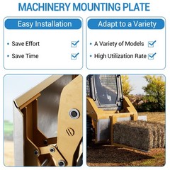 3/8″ Skid Steer Attachment Plate Universal Quick Attach Mount Plate for Tractors