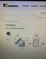 NEW KENNAMENTAL C-10 ROCK AUGER TOOTH POCKETS / MADE IN THE UNITED STATES