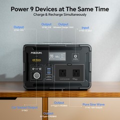 Power Station Portable 600W 519Wh Generator RV Camping Backup Battery Solar