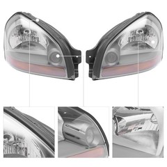 Headlight Assembly Pair 2005-2009 Hyundai Tucson Halogen