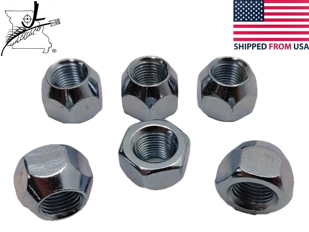 6x 1/2″-20×5/8″ Right Hand Wheel Lug Nut 60 Degree Taper Ford Dodge Chevy 13/16″