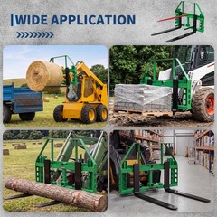 4000LBS Pallet Fork Frame & 48″ Fork Blades for JD Tractors 2inch Hitch Receiver