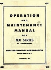 Hercules QX 6 Six Cylinder Operators Service Manual