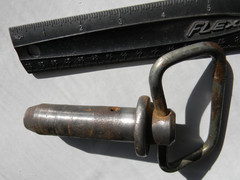 3 1/2″x1″ Truck Trailer Farm Tractor Towing Draw Hitch Pin w/ handle marked BM