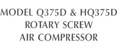 Le ROI Q375D HQ375D Rotary Screw Portable Air Compressor Owner & Service Manual