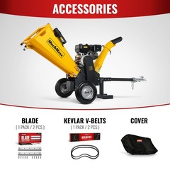 MechMaxx 5” DUCAR 420cc 15HP E-start Gasoline Engine Wood Chipper,GS1500