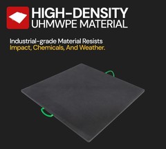 48″x48″x1″ Thick Outrigger Pad w/Chamfered Edge and Handle for RV, Tow Truck