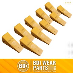 10PK 119-3204 Bucket Shanks, 1U3202 Bucket Dirt Teeth w Pins Fits CAT Style J200
