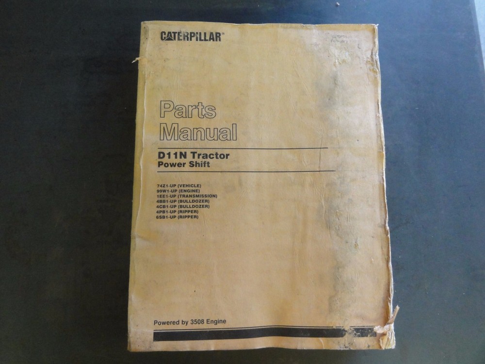 Caterpillar CAT D11N Tractor Power Shift Parts Manual SEBP1563 74Z1-Up
