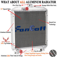 Fit Ford New Holland Model 1715 Aluminum Tractor Radiator SBA310100630 Fongoff