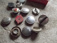 ASSORTMENT of VINTAGE gas & radiator cap Tractor Truck Automobile