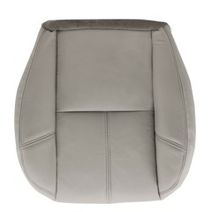 Gray Leather Replacement Seat Cover Bottom Driver Passenger 07-14 Chevy GMC 1500