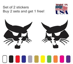 BOBCAT Logo Vinyl decal 2 PACK Skid Steers Excavators Implements Made In USA