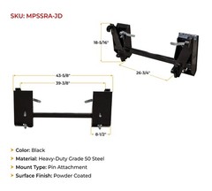 50G Steel Universal Skid Steer Quick Attach Plate Adapter for Deere 3500lbs WLL