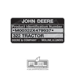 322 Tractor Custom PIN Premium Vinyl Decal – 3.5″ x 1.6875″